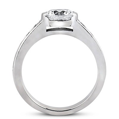 Round Cut Channel Set Diamond Engagement Ring (0.30 ct. tw.) - view 5 of 6