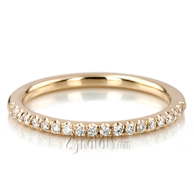 Elegant Ladies Scalloped Pave Diamond Wedding Band (0.15 ct. t.w.) - view 5 of 5