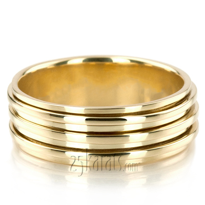 Chic Shiny Spinning Center Wedding Ring  - view 7 of 8