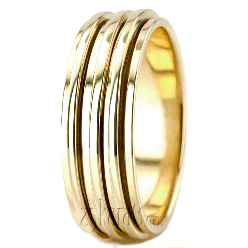 Chic Shiny Spinning Center Wedding Ring  - view 8