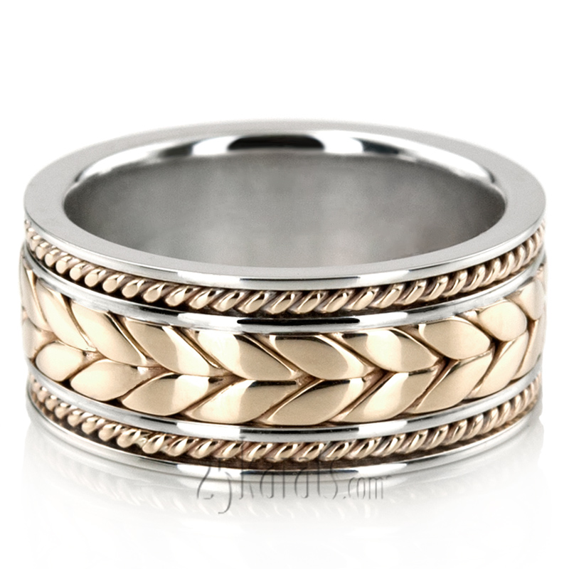 Extravagant Hand Woven Wedding Band  - view 8