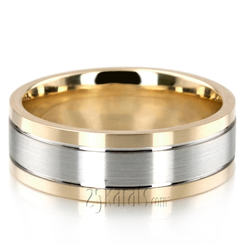 Bestseller Satin Center Flat Wedding Ring  - view 3