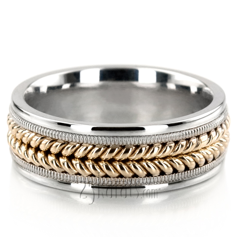 Attractive Beaded Hand Woven Wedding Band  - view 11