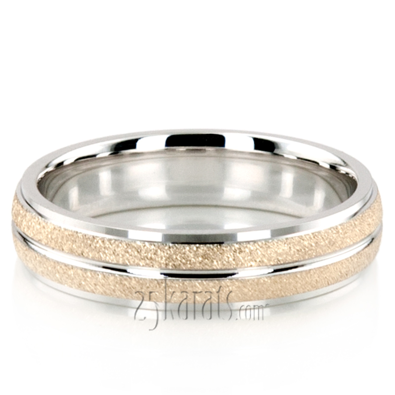 Fine Brush Finish Basic Designer Wedding Ring  - view 8