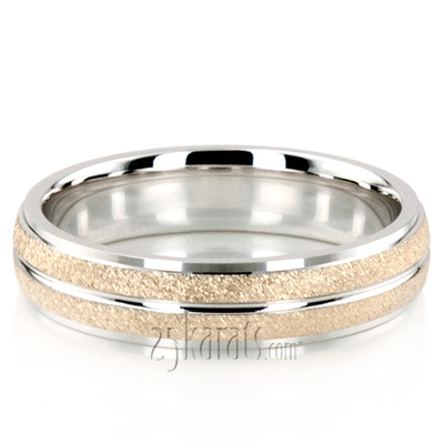 Fine Brush Finish Basic Designer Wedding Ring  - view 8 of 8