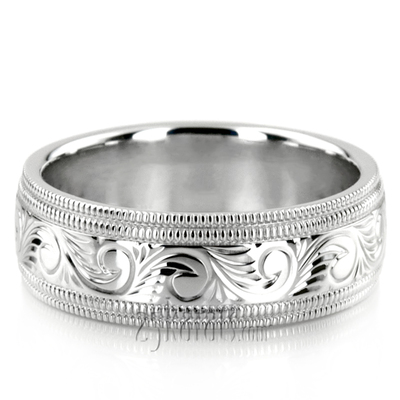 Bestseller Hand Engraved Fancy Wedding Band  - view 5 of 6