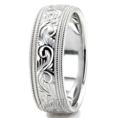 Bestseller Hand Engraved Fancy Wedding Band  - view 6 of 6