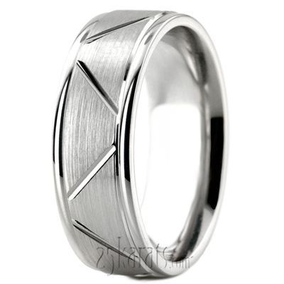 Classic Carved Design Wedding Ring  - view 4 of 4