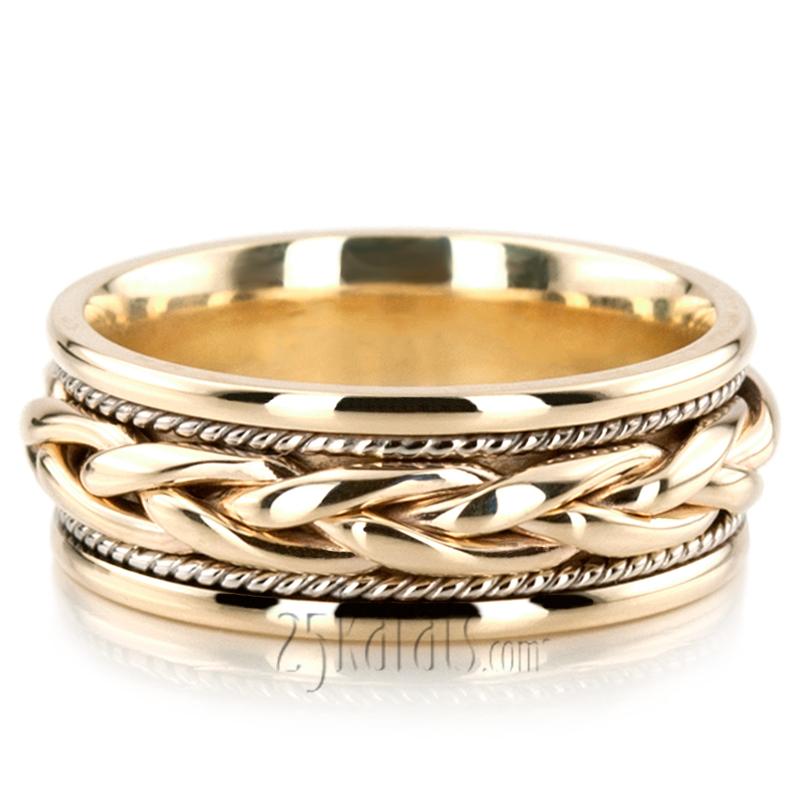 Hand Braided Wedding Band  - view 7