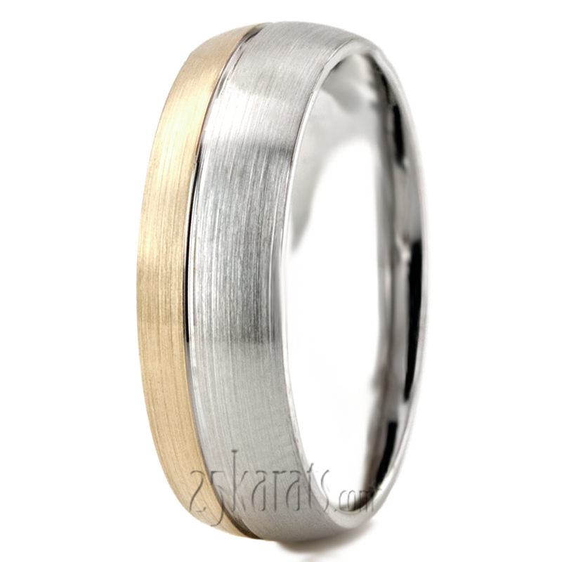 Simple Satin Finish Basic Designer Wedding Band  - view 8