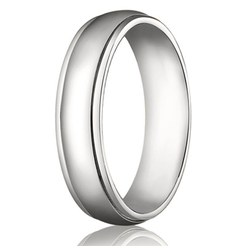 Benchmark 6mm Comfort-Fit High Polished Carved Design Band - view 3