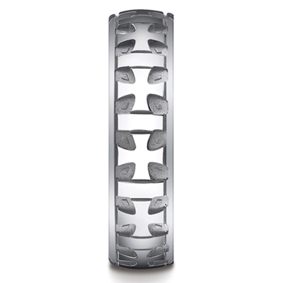 Benchmark 6mm Comfort-Fit Gaelic Cross Carved Design Band - view 3 of 4