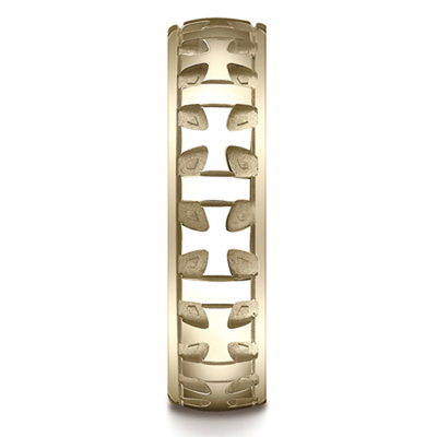 Benchmark 6mm Comfort-Fit Gaelic Cross Carved Design Band - view 4 of 4