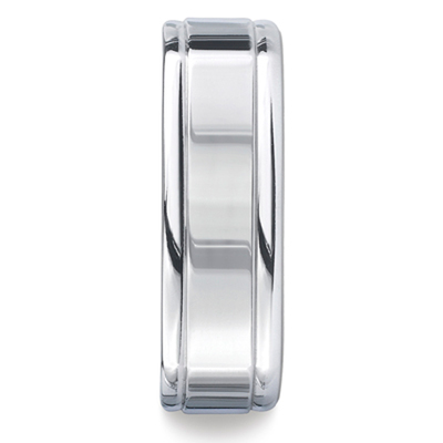 Benchmark 7mm Comfort-Fit High Polished Four-Sided Carved Design Band - view 2 of 4