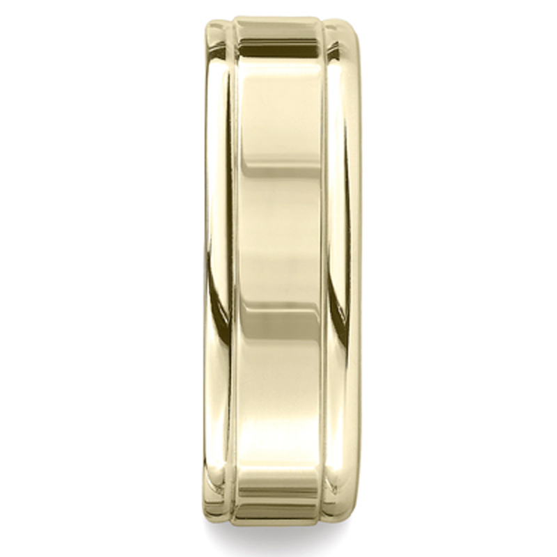 Benchmark 7mm Comfort-Fit High Polished Four-Sided Carved Design Band - view 4