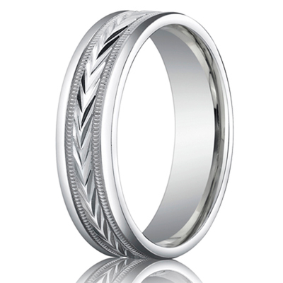 Benchmark 6mm Comfort-Fit Harvest of Love Carved Design Band - view 2 of 4