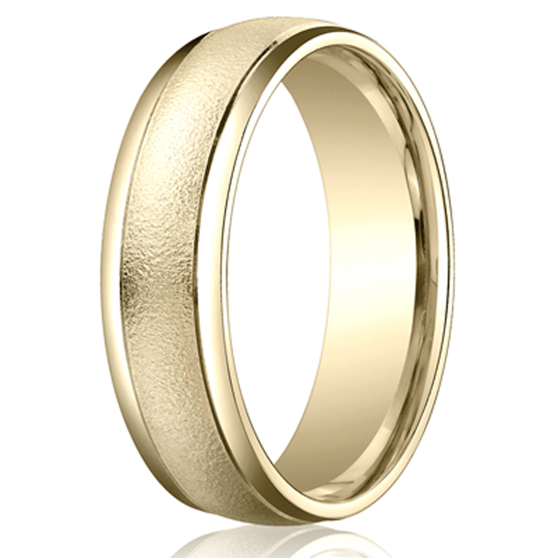 Benchmark 6mm Comfort-Fit Wired-Finished Carved Design Band - view 3