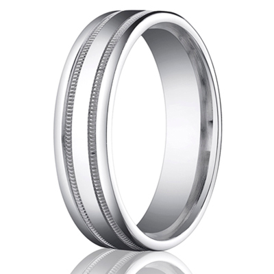 Benchmark 6mm Comfort-Fit High Polished Milgrain Carved Design Band - view 2 of 4