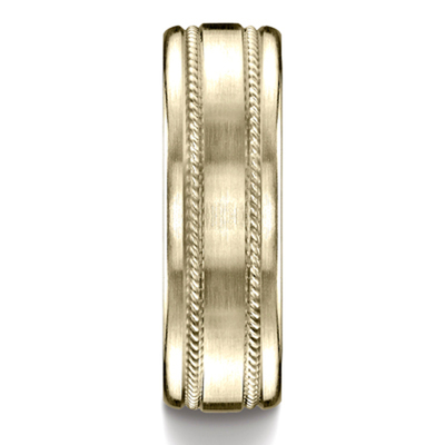 Benchmark 7.5mm Comfort-Fit Rope Carved Design Band - view 4 of 6