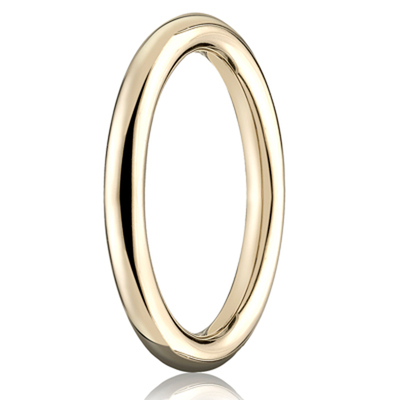 Benchmark 2.5mm High Polished Round Carved Band - view 4 of 6