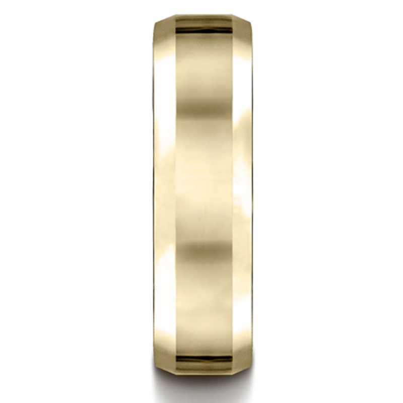 Benchmark 6mm Comfort-Fit High Polished Carved Design Band - view 4