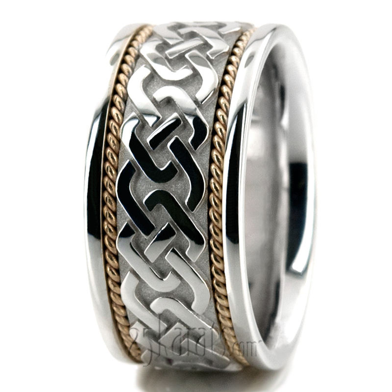 Embossed Celtic Wedding Band - view 2