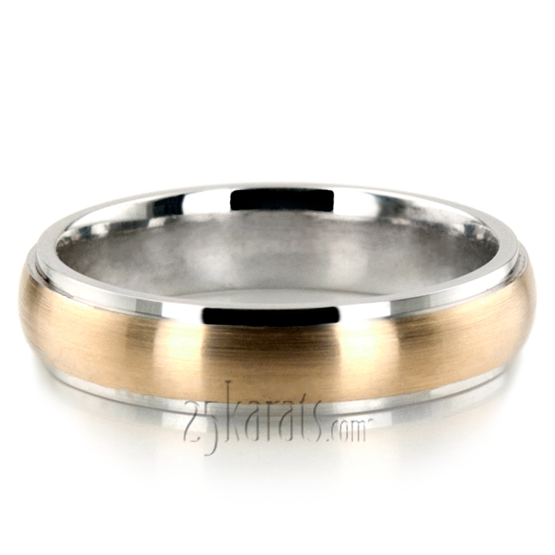 Stylish Step Edge Carved Design Wedding Ring  - view 9