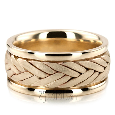 Double Line Braided Wedding Band - view 5 of 6