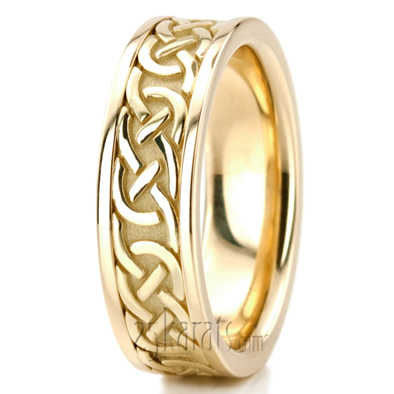 Handcrafted Celtic Love Knot Wedding Ring  - view 5