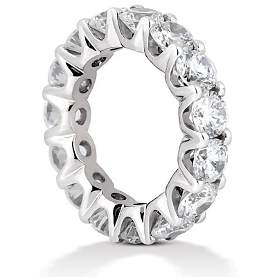 3.40ct Shared-Prong Diamond Eternity Wedding Band - view 3