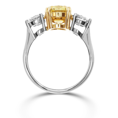 1.88 Round Shape Yellow Diamond Ring - view 2 of 2