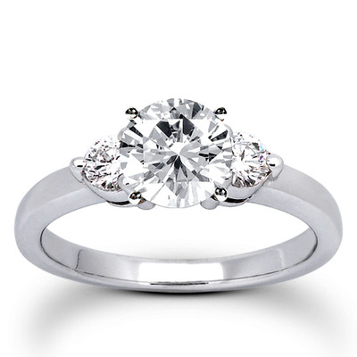 Three Stone Prong Set Diamond Engagement Ring (0.30 ct.tw.) - view 3