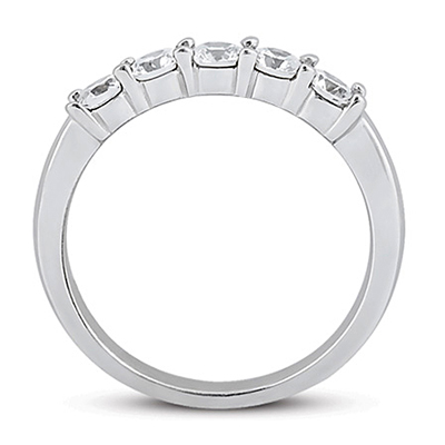 5 Stone Shared Prong Women Anniversary Ring (1/3 ct. tw.) - view 3