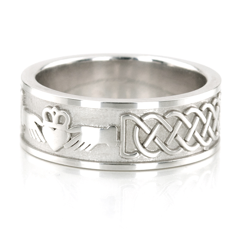 Claddagh Celtic Unisex Wedding Rings  - view 2