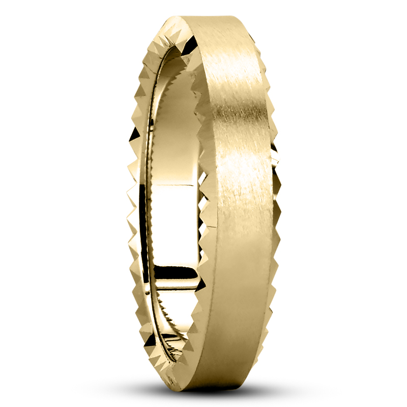 Zigzag Edge Fancy Wedding Band  - view 3