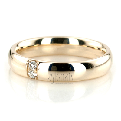 Double Row Diamond Unisex Wedding Rings - view 3 of 3