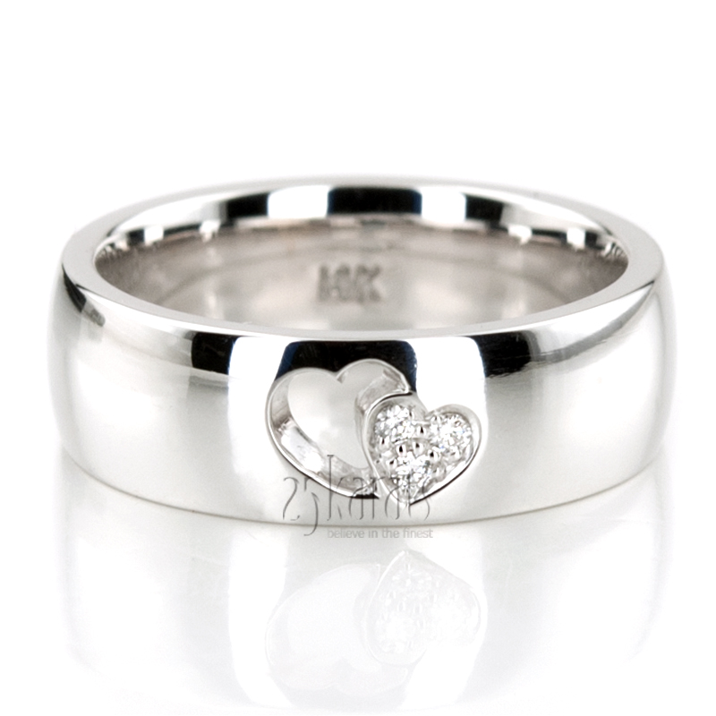 Hearts In Love Diamond Wedding Ring Set - view 2