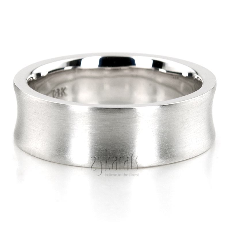 Scattered Concave Diamond Wedding Band - view 3