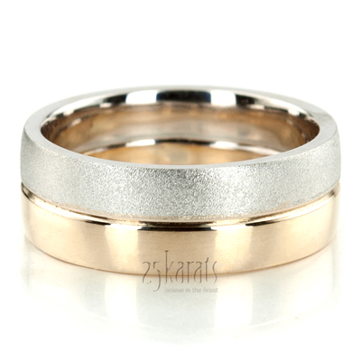 Elegant Two-Tone Wedding Band Set - view 3 of 5