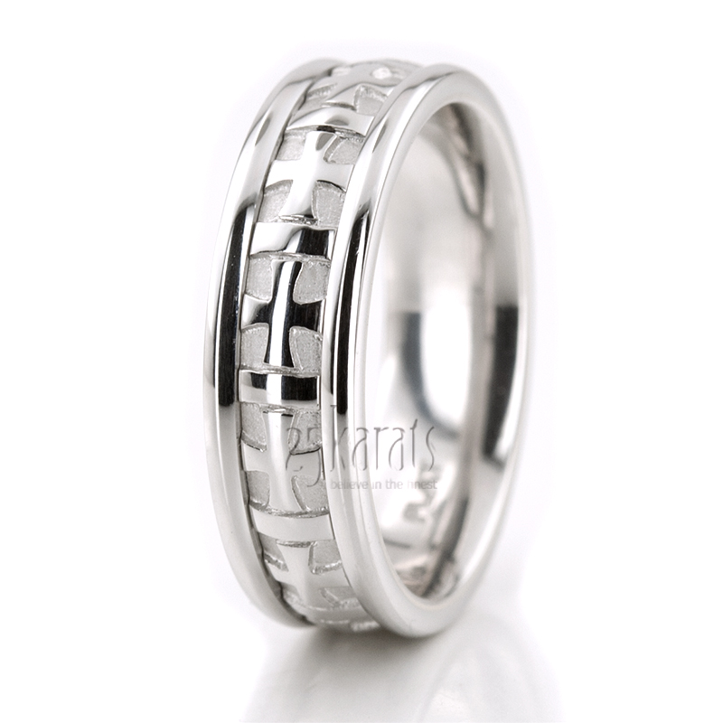 Bestseller Cross Christian Wedding Ring  - view 2