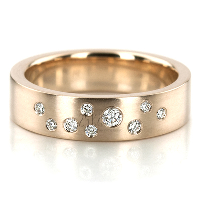 Milky Way Brilliant Cut Diamond Wedding Rings Set - view 2 of 4