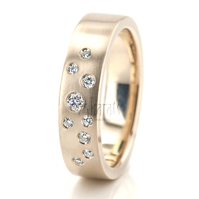 Milky Way Brilliant Cut Diamond Wedding Rings Set - view 3 of 4