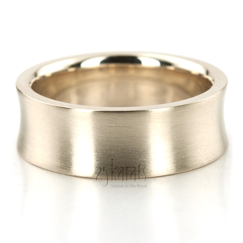 Channel Set Concave Diamond Wedding Band - view 3