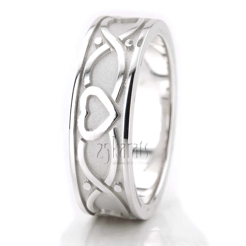 Connected Hearts Men's 7 mm Wedding Band - view 2