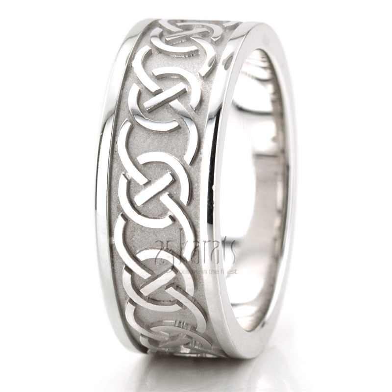 Music Of Celts Knot Design Wedding Band - view 2