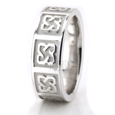 Celtic Fire Inspired Design Wedding Band - view 2 of 2