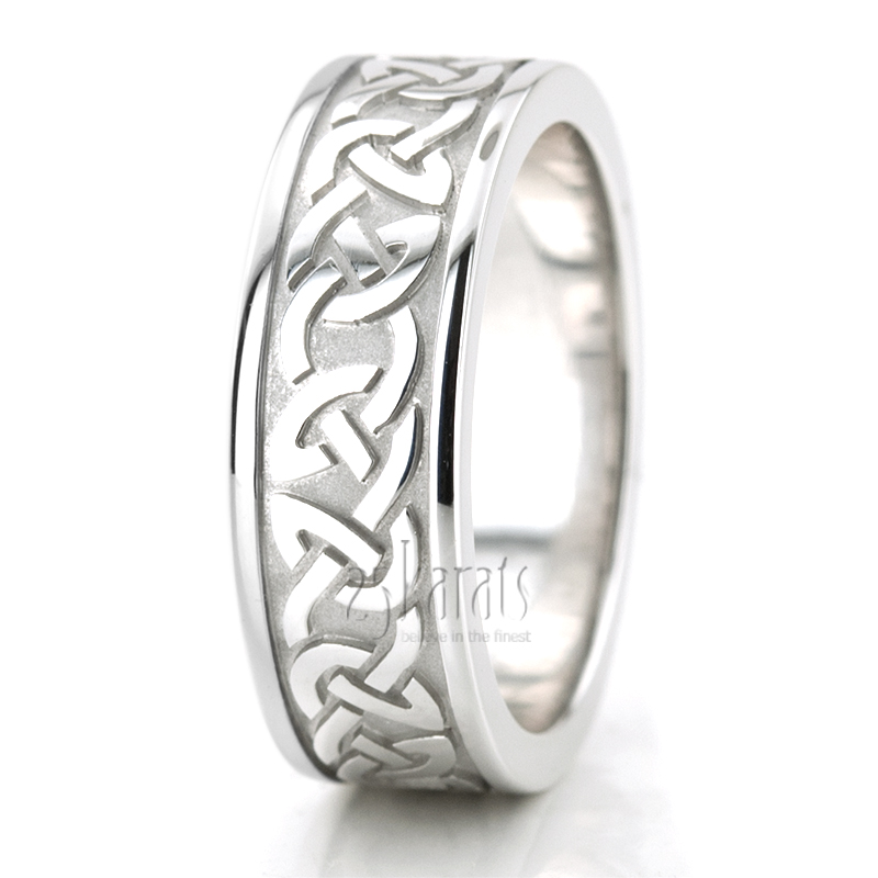 Celtic Fire Knot Design Wedding Band - view 2