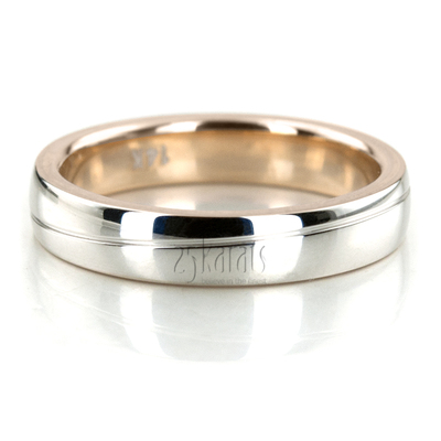 Color Duo Contemporary Wedding Band