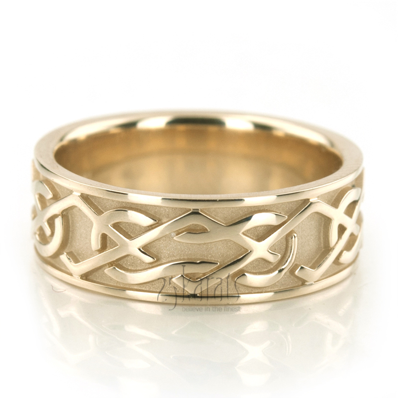 Eternal Knot Celtic Wedding Ring Set - view 2