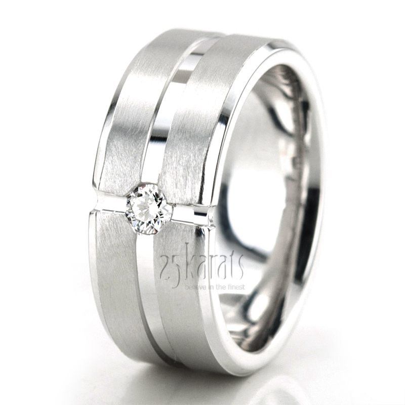 Exquisite Cross-cut Diamond Wedding Ring - view 4